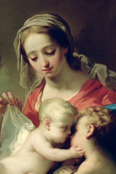 Madone et Enfant avec Saints Jean, Anne et Rocco, c.1785 (détail) - Gaetano Gandolfi